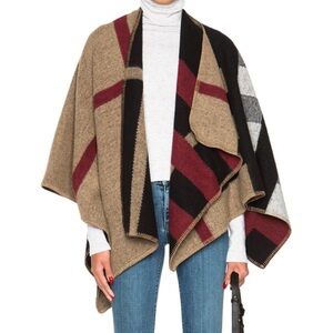 Burberry Prorsum Mega Check Cape Cashmere/Wool blend poncho scarf.